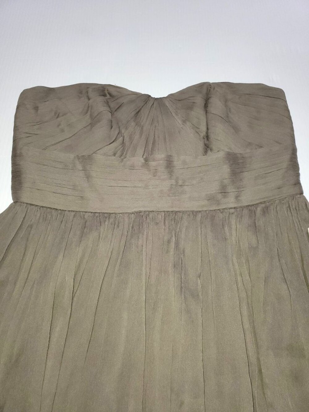 NWT J.Crew Women's Formal Dress Marbella Strapless in Silk Chiffon Size 10 790 - Picture 7 of 10